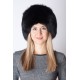 Black fox fur hat